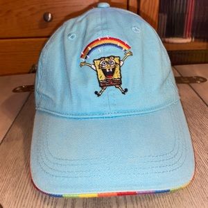 SpongeBob SquarePants Imagination Rainbow Light Blue Strapback Hat Women or Men